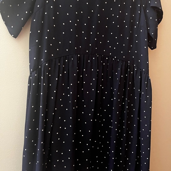 Yas from ASOS Chic Navy Polka Dot Midi Dress - Picture 5 of 6